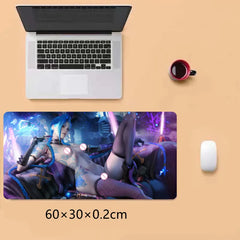 League of Legends Jinx Sexy 3D Breast Mouse Pad Big Gaming Anime Silicone Gel Cute Manga Pad with Wrist Oppai Large Table Mat