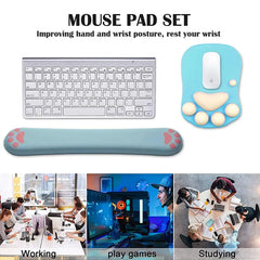 3D Mouse Pad Soft Silicone Cute Cat Paw Mouse Mat Memory Foam Wrist Rests Cushions Mousepad for Kids Laptop Computer Mousepad